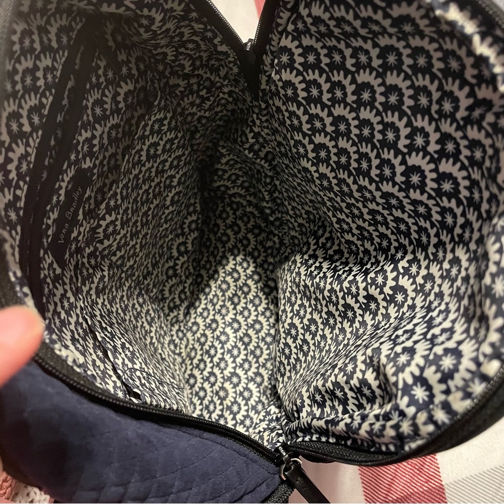 Vera Bradley Quilted Navy Velvet Backpack - Picture 7 of 13